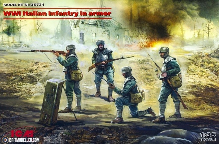 ICM 35721  1:35th scale WWI Italian Infantry in Armor