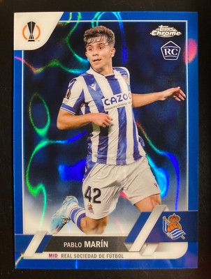 2022-23 Topps Chrome UCC Pablo Marin Blue Lava refractor rookie card RC 1:201