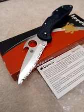 Spyderco Delica Emerson Serrated C11SGYW Brand New Old Knife