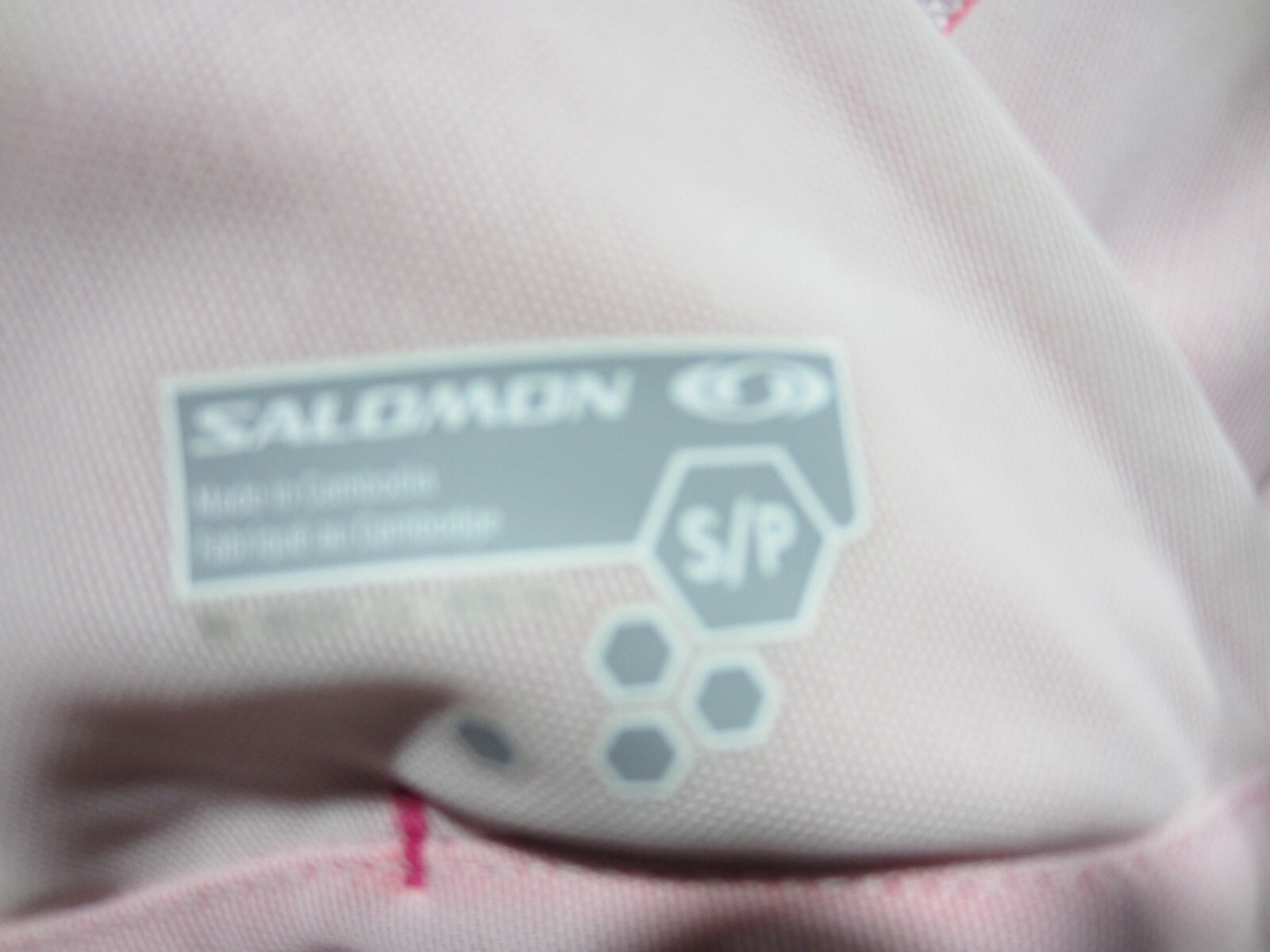 Top Salomon Whisper Active Wear Rosa Bianco Donna Piccola