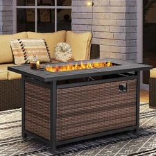 56"Propane Gas Fire Pit Table 50,000BTU Patio Heater Gas Table Outdoor Fireplace