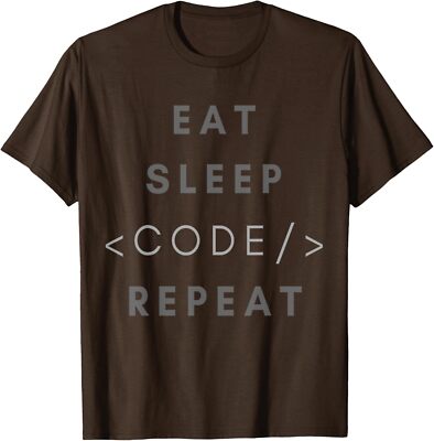 Eat Sleep Code Repeat Funny Programming Coding Unisex T-Shirt