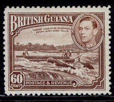 BRITISH GUIANA GVI SG315, 60c red-brown, M MINT. Cat £26.