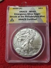 2020(P)  American Silver Eagle ASE Dollar STRUCK AT PHIL ANACS MS 69 EP  #T2379