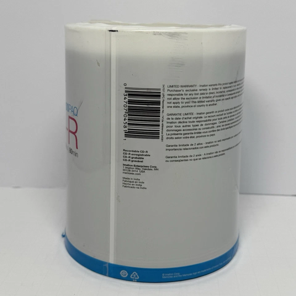 Memorex CD-R 100 Pack 52x 700MB 80min Blank Recordable Discs Sealed Spindle New - Image 2 of 4