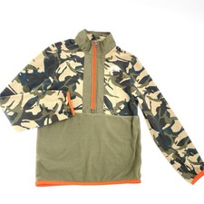 The North Face Jacket Boys M 10 12 Camo Fuzzy Fleece Outdoors Hiking Coat Youth