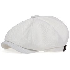 Gorra de Newsboy Blanca De Colección Gorra Gatsby Clásica 8 Paneles Plana Hiedra Cabbie Gorra de Conductor