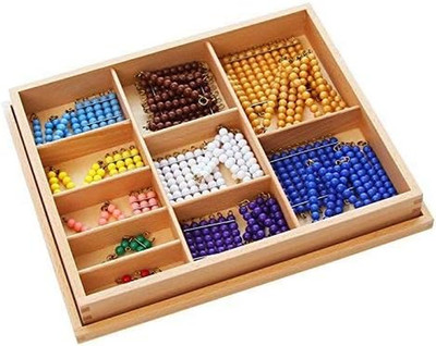 Montessori Math Materials Colored Bead Chains Squares Learning Toy Leader Joy