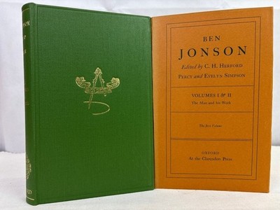 Ben Jonson, Volume 1 & 2, The Man and his Work, The First Volume. Jonson, Ben, C