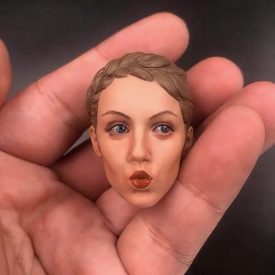 H003 1/6 Scale Female Solider Head Sculpture Model for 12'' Figure Prop Scene
