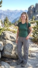 Prana prAna Women M Convertible Cargo Hiking Pants Gray Stretch Zion Made in USA