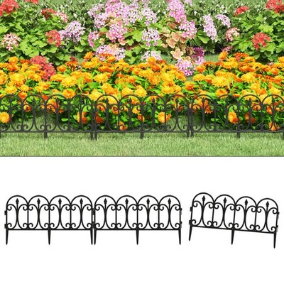 17x Rasenkante 10m PP Beeteinfassung Beetumrandung Garten Schwarz/Weiß vidaXL