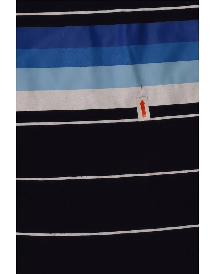 Camiseta Top FILA Para Hombres Gráfica Grande Azul Marino Rayas Algodón CW07 Foto 3 de 4