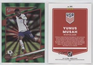 2021-22 Panini Donruss Road to Qatar Holo Green Laser Yunus Musah #161
