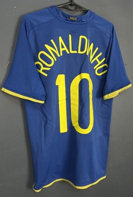 ウェア Ronaldinho Brazil Jersey 10 RONALDINHO #10 MEN'S BRAZIL BRASIL 2008/2010 FOOTBALL SOCCER SHIRT