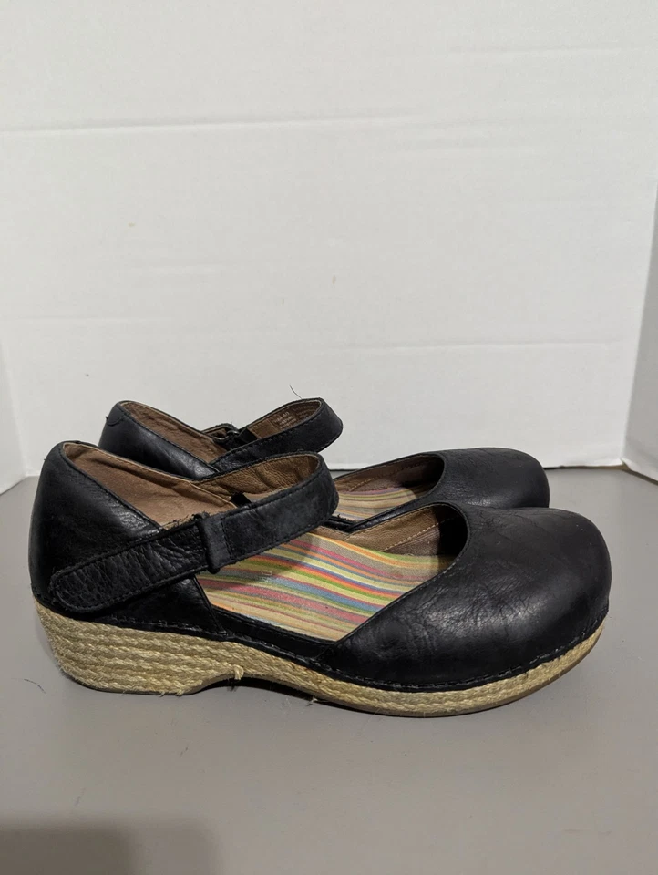 Dansko Jute Mary Jane Clogs, Women's Size EU 40 (US 10-10.5), Black - Image 2 of 4