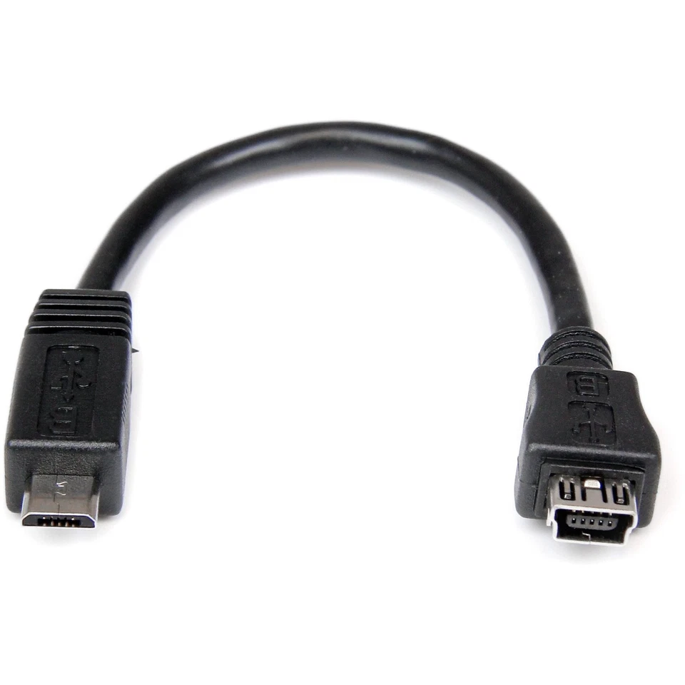 StarTech 6in Micro USB to Mini USB Adapter Cable M/F - Type B Female Mini USB - - Image 2 of 4