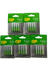5 Packages of GP Super Alkaline AAA Cell 4 Pack Batteries