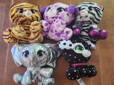 Ty Beanie Boos Plush Lot of 5 Small Stuffed Animals w/ Glitter Eyes