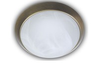 Led Deckenleuchte Rund Ø35Cm Alabasterglas Zierring Altmessing Led BüRolampe