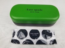 Kate Spade New York Large Sunglass/Eyeglass Case Green Black With Cleaning Cloth