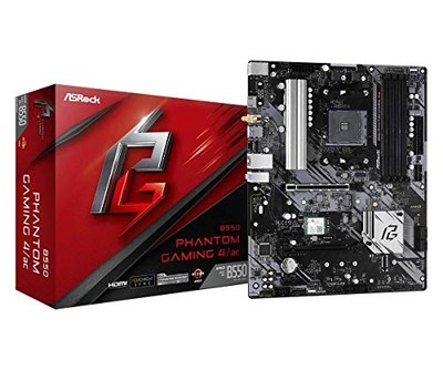 Asrock B550PHANTOMGAMING4 B550 Phantom Gaming 4 Socket Am4/ Amd B550/ Ddr4/ Quad