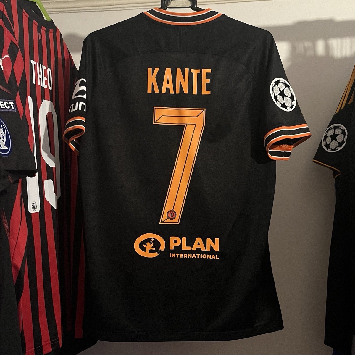 Chelsea 2019/20 Nike Third Football Shirt Black UCL Kante 7 Mens