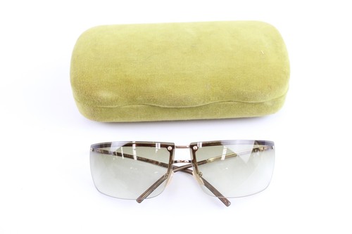 Gucci Designer Sunglasses Half-Rim Shield GG2653S Cased