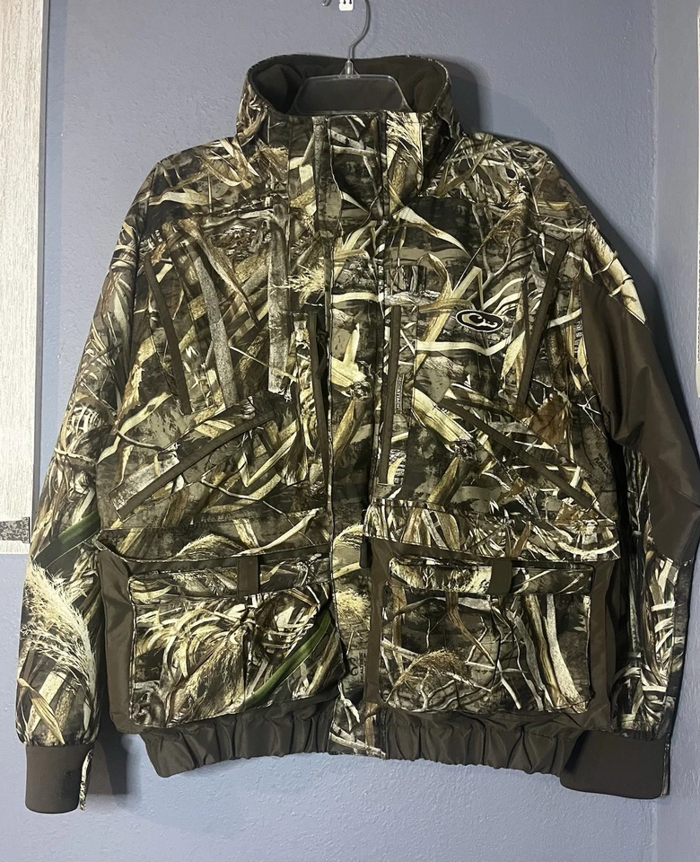 Drake Waterfowl Refuge Jacket Mens Small Realtree Max 5 Magnattach Camo Hunting - Image 2 of 4