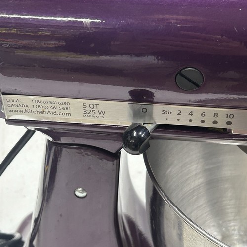 KitchenAid Artesian (RARE) Purple Stand Mixer with bowl. No Attachments - Picture 5 of 7