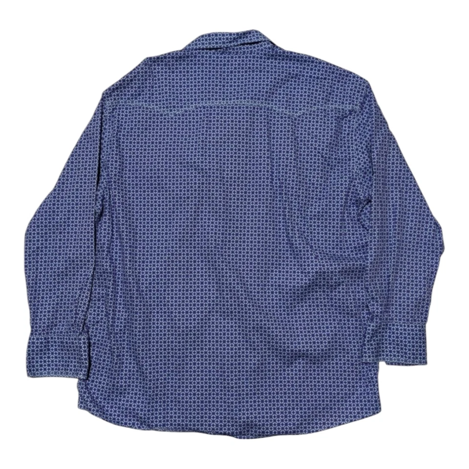 Camisa Western Roper Pearl Snap Para Hombre 2XL Manga Larga Púrpura Geométrica Rockabilly Foto 2 de 3