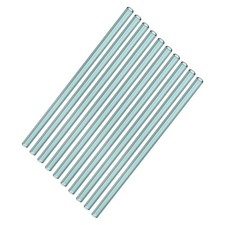 10Pcs 8" Glass Tubes Borosilicate Glass Blowing Tubes Lake Green for Industry