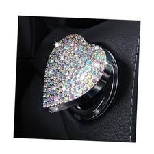 Bling Car Engine Start Button Cover, Heart Shape Diamond Push Start Colorful