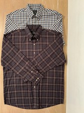 Jos A Bank Shirt Mens Large Traveler's Collection Plaid Lot Of 2 Button Down