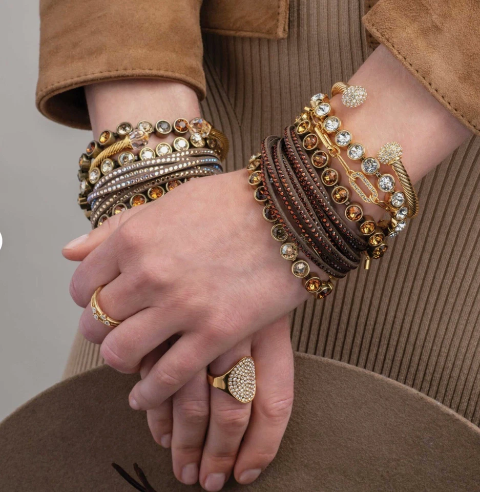 Pulsera Hojas Caídas Hielo Piedra de Toque Cristal de Swarovski Foto 4 de 4