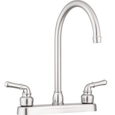 Lynden Modern High Arc Kitchen Sink Faucet - Metallic Plating Over ABS Plastic -