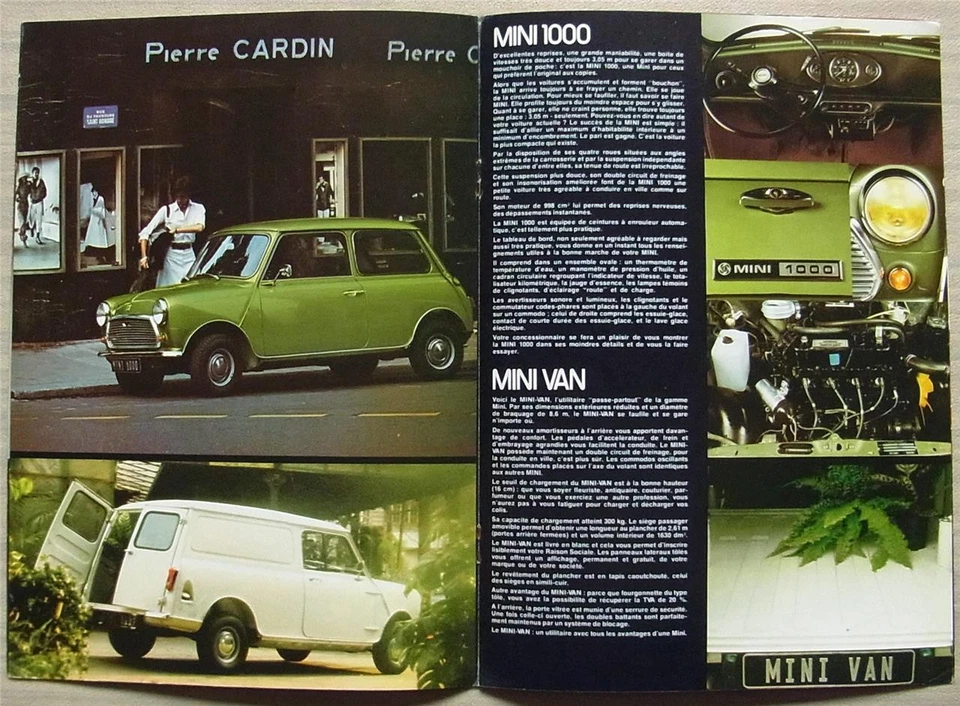 LEYLAND MINI Car Sales Brochure 1977 #BLF 19 FRENCH TEXT 1000 Special 850 VAN - Image 3 of 4