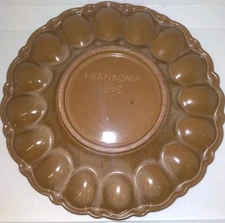 Vintage 1970’s 11-3/4” Frankoma #819 Deviled Egg Brown/Tan Serving Platter Plate