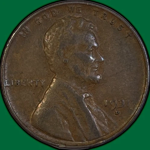 1931-D Lincoln Wheat Cent Choice Very Fine VF+/XF Coin #35834