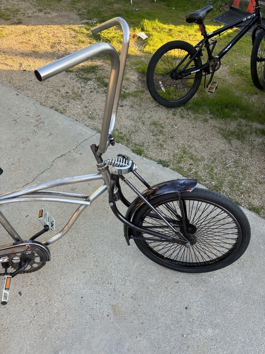 Bike Silver Frame Ape hangers Black Fenders 20” Wheels 90's