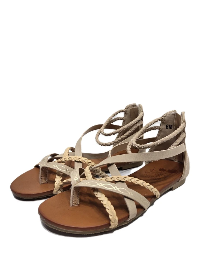 Jellypop Los Angeles California Lummi Strappy Heel Shoes Tan Womens Size 6M - Image 2 of 4