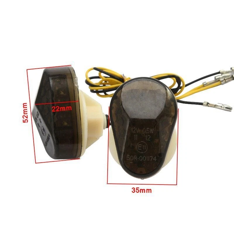 2X Luces de señal de giro de montaje empotrado para Kawasaki ZX6R ZX7R ZX9R ZX12R ZX636 ZZR600 Foto 2 de 4