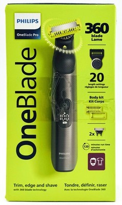 Philips OneBlade Pro 360 Face Body Cordless Trimmer Wet Dry W/ 20 Lengths QP6552