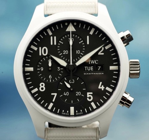 2024 IWC Pilot Chronograph Top Gun “Lake Tahoe”  White Ceramic IW389105 Warranty