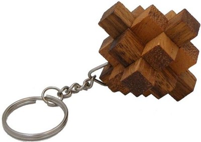 Steps Key Chain - Wooden Puzzle Brainteaser