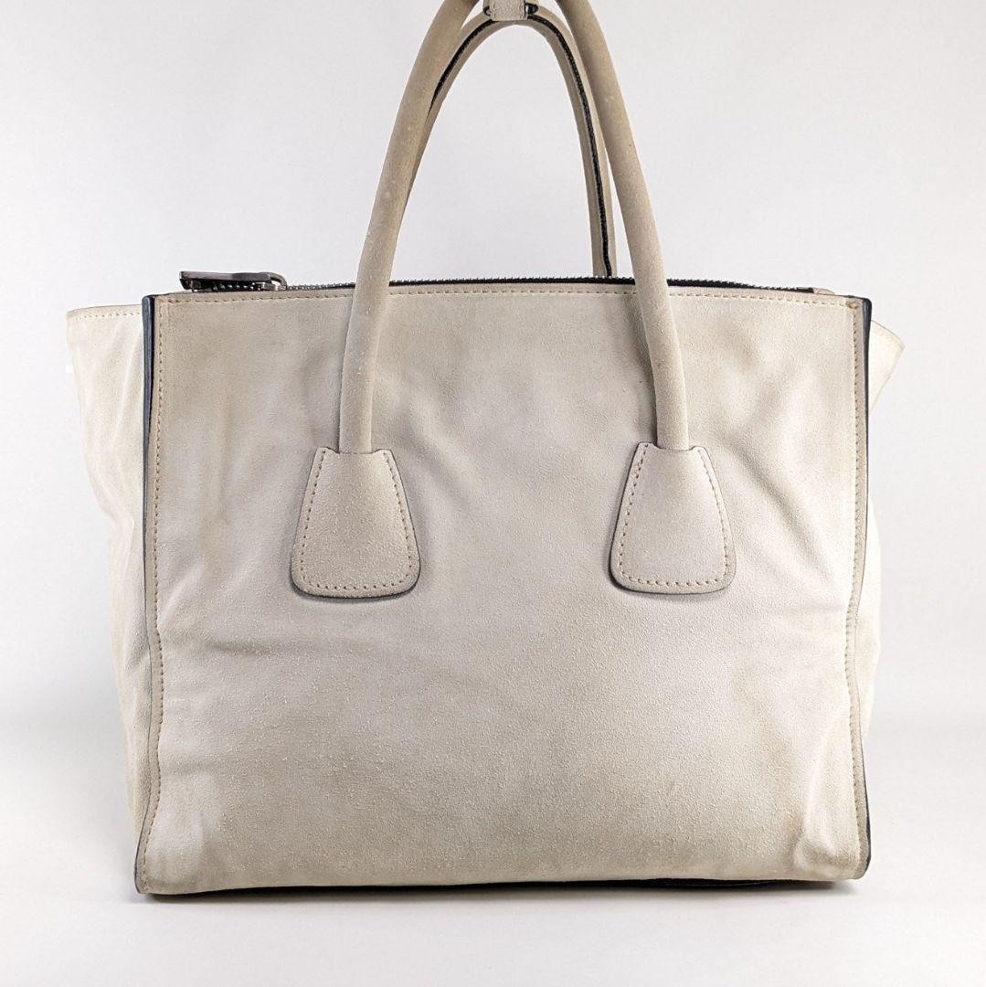PRADA Handbag Shoulder Tote Bag Suede 2way thumbnail 2