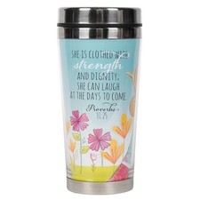 Proverbs 31 Woman Blue Sky Sketch 16 Oz. Stainless Steel 16 Ounces, 