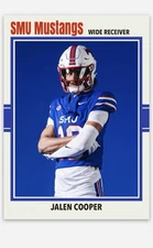 Jalen Cooper Novelty Football Card! SMU Mustangs