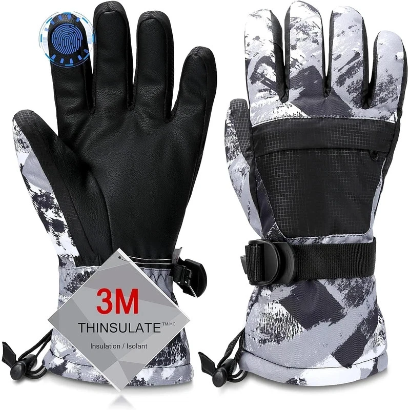 Ski Gloves, Warmest Waterproof and Breathable Snow Gloves Sz XL