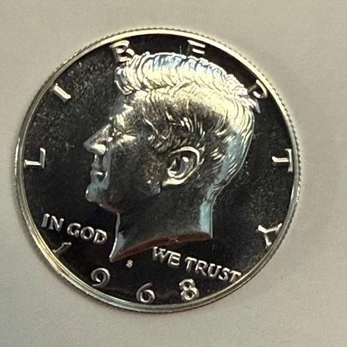 Photo of a 1968-S Kennedy Half Dollar Proof from an eBay listing that sold on Jul 17, 2026